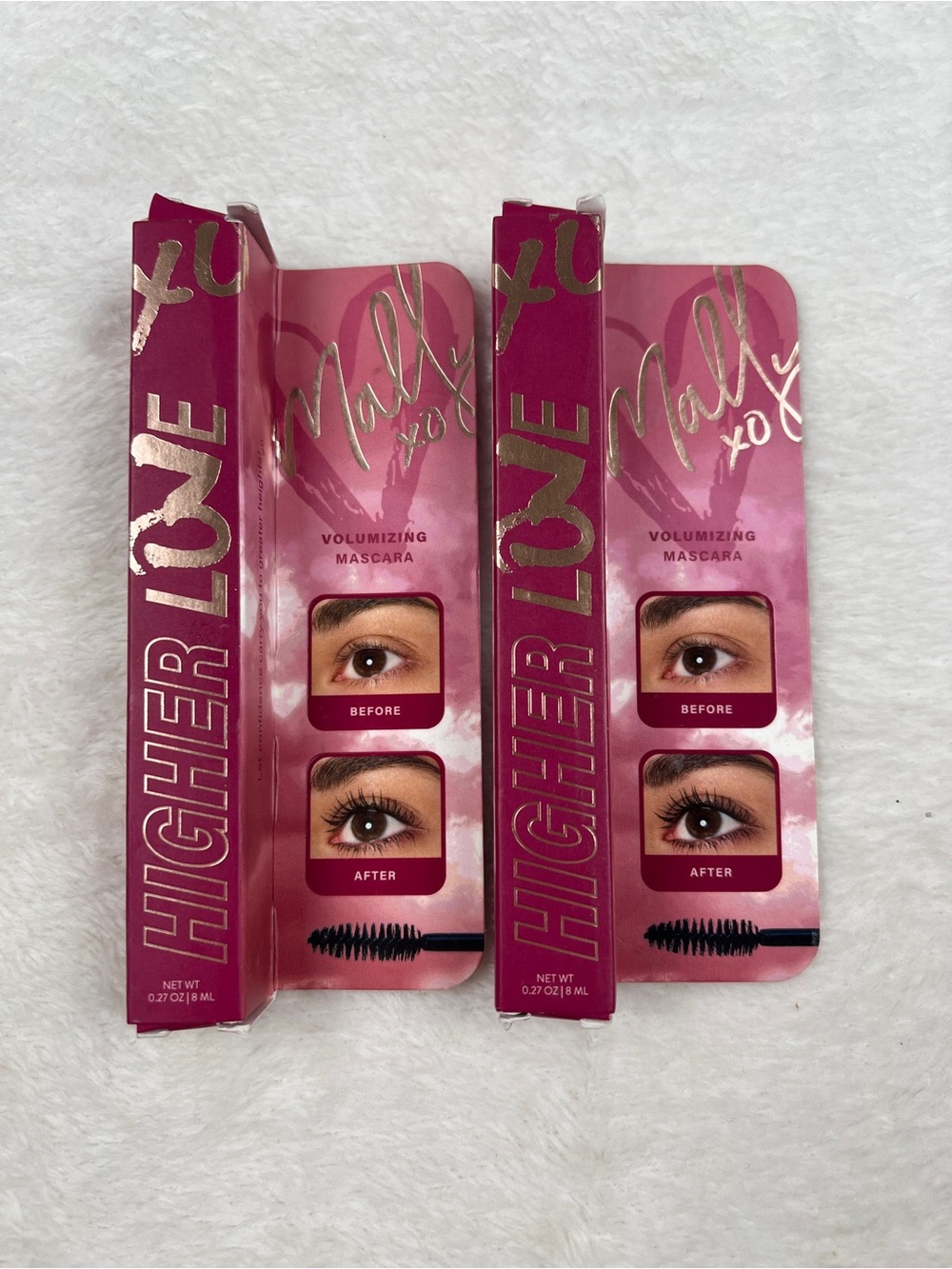 Lot of 2 Mally Beauty Higher Love Volumizing Mascara Black 0.27 oz New